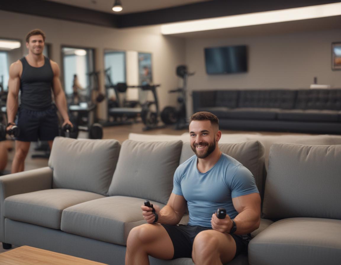 Side-by-side fitness transformation of an individual