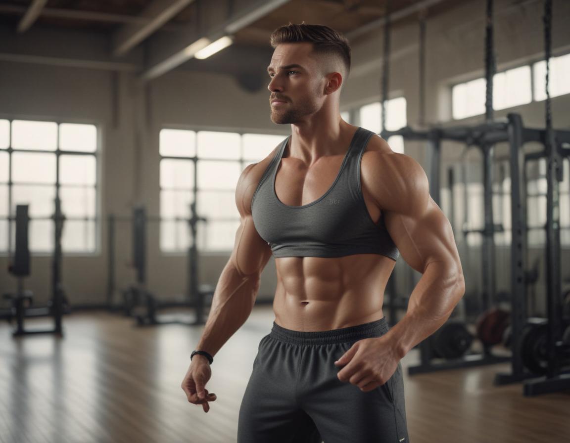 A fitness coach demonstrating HIIT in a modern gym