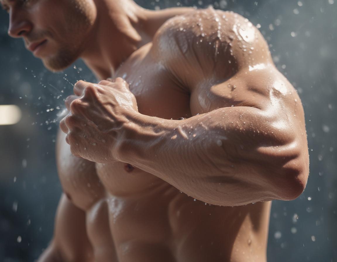 Indoor cryotherapy session with visible frost on equipment