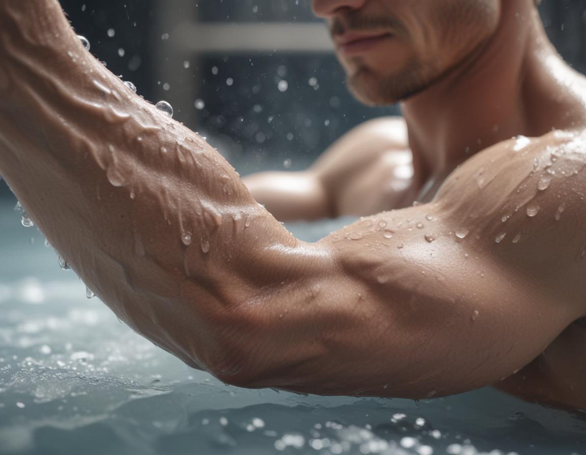 An athlete smiling post-workout after completing cold-water therapy